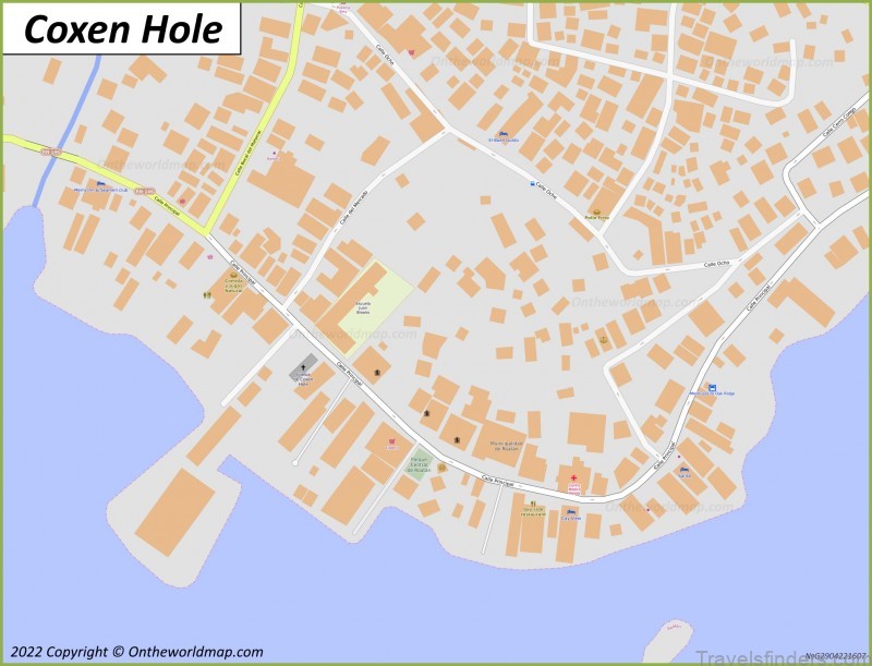 coxen hole travel guide for tourist map of coxen hole 1