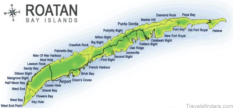 coxen hole travel guide for tourist map of coxen hole 2