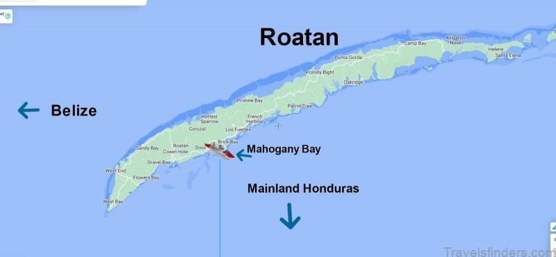 coxen hole travel guide for tourist map of coxen hole 3