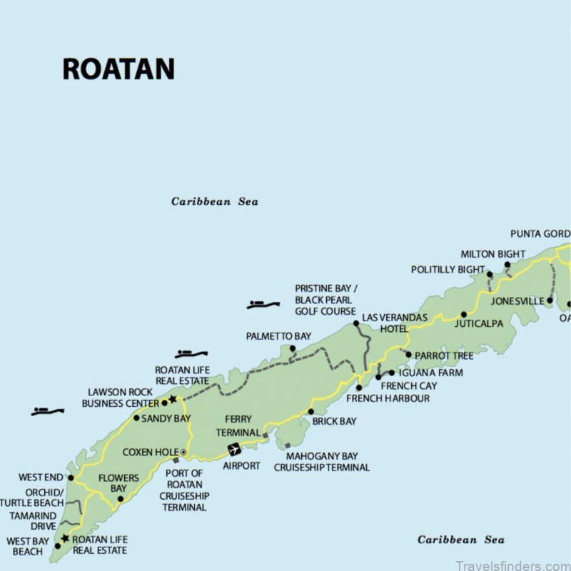 coxen hole travel guide for tourist map of coxen hole 4