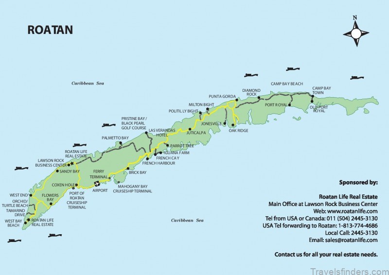 coxen hole travel guide for tourist map of coxen hole 5