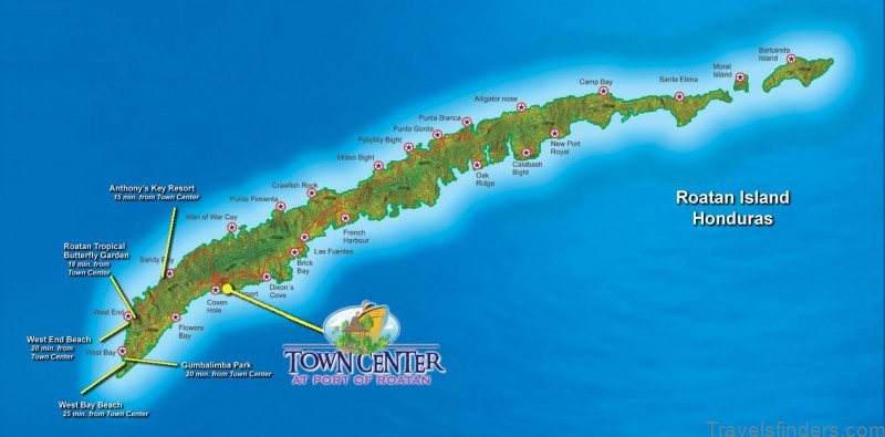 coxen hole travel guide for tourist map of coxen hole