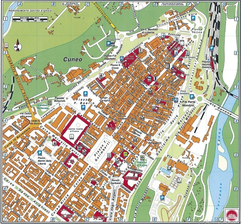 cuneo map cuneo travel guide
