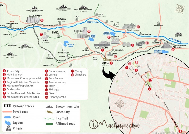 cusco travel guide for tourist a map of the inca city