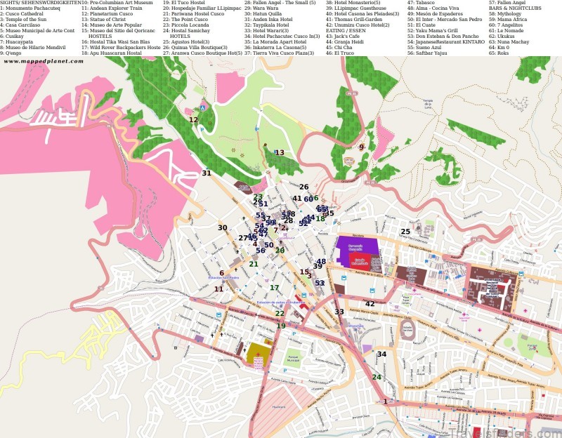 cusco travel guide for tourist a map of the inca city