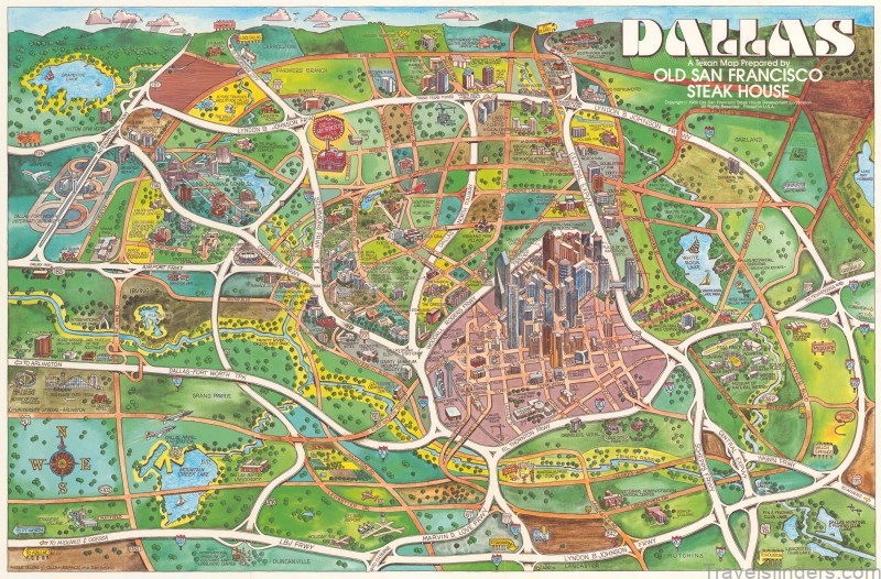 dallas travel guide for tourist map of dallas 8