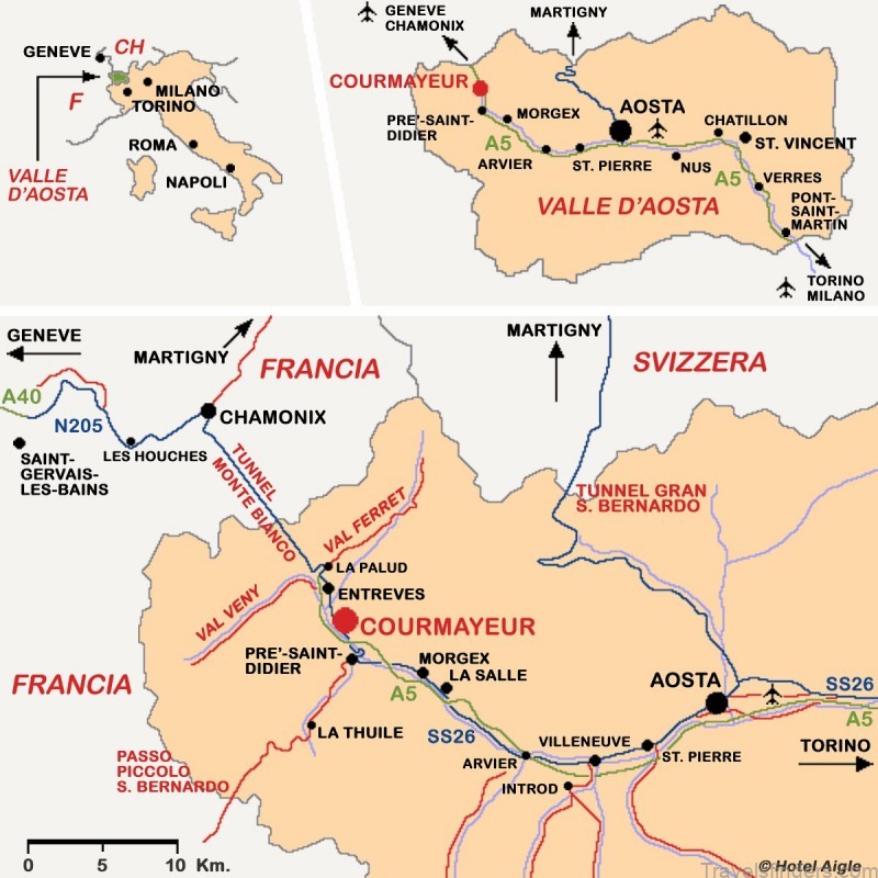 map of courmayeur travel guide for tourist 1