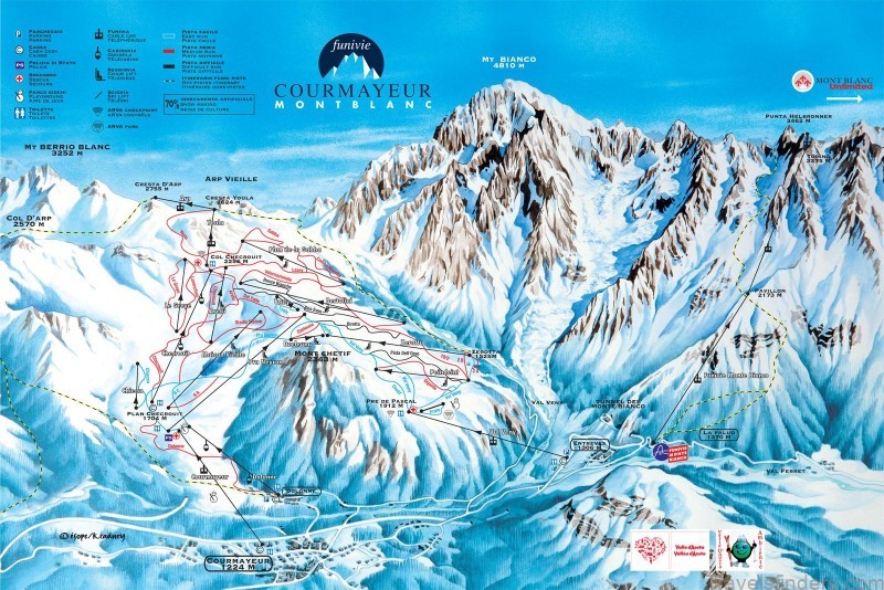 map of courmayeur travel guide for tourist 3
