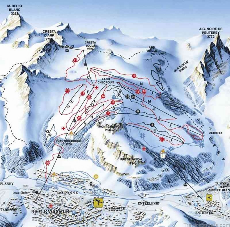 map of courmayeur travel guide for tourist 8