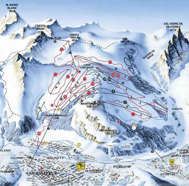 map of courmayeur travel guide for tourist 8
