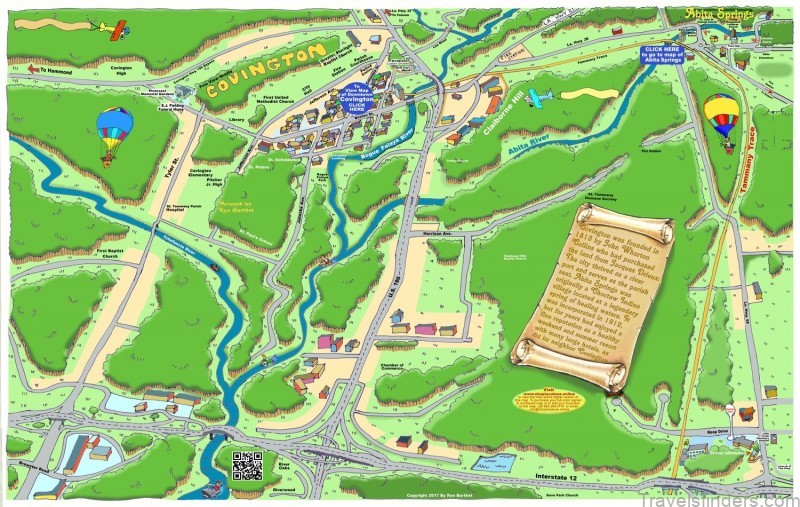 map of covington travel guide for tourists 1