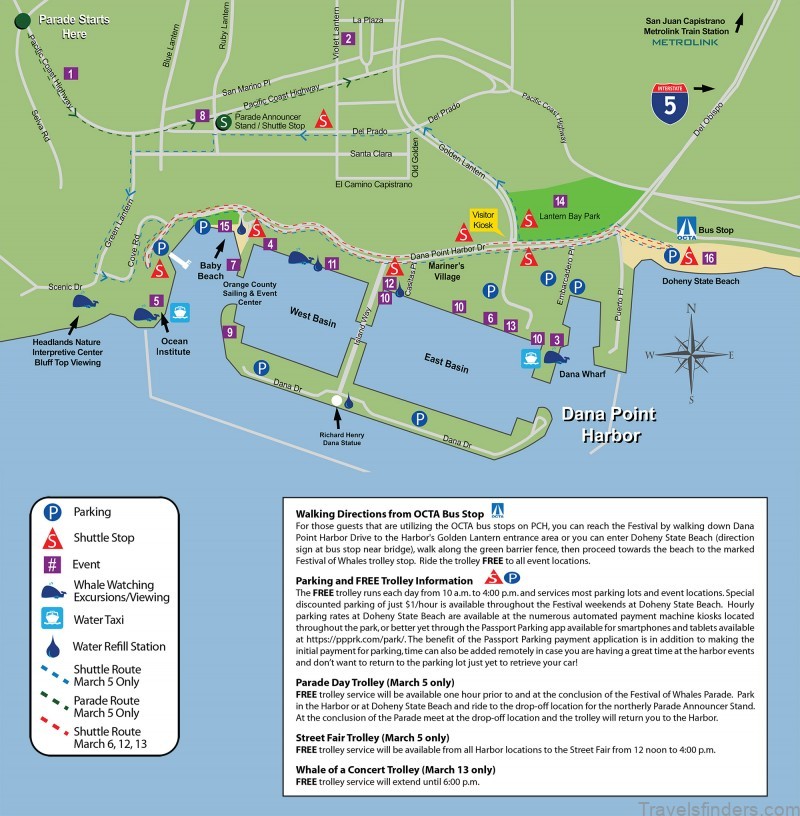 map of dana point travel guide for a tourist 2