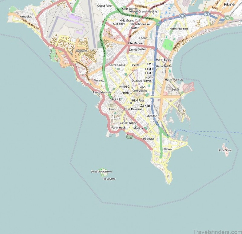 the ultimate guides for tourists map of dakar 2