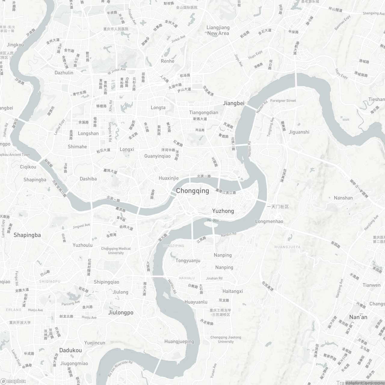 Chongqing Restaurants Map