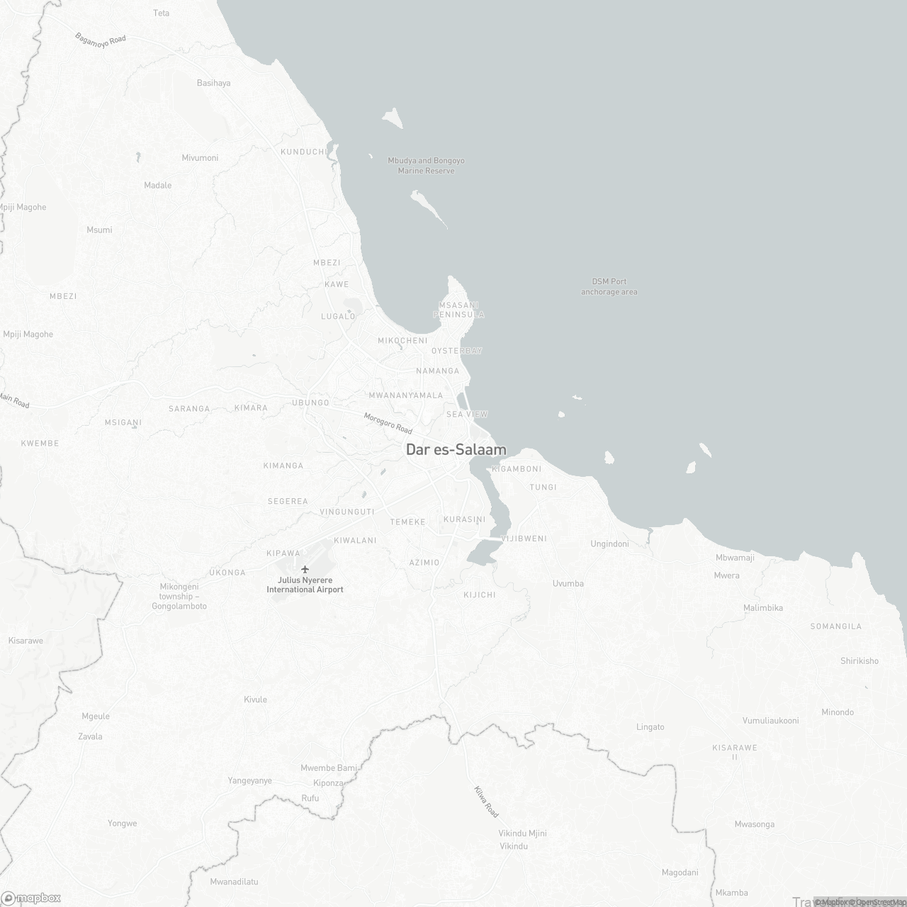 Dar Es Salaam Metro Map