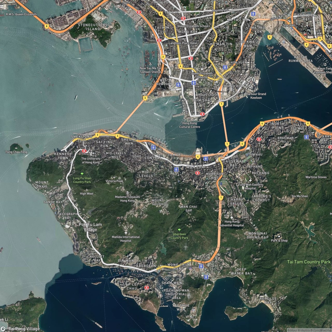 Hong Kong Restaurants Map