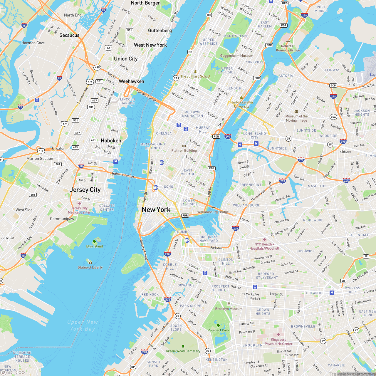 New York City Restaurants Map