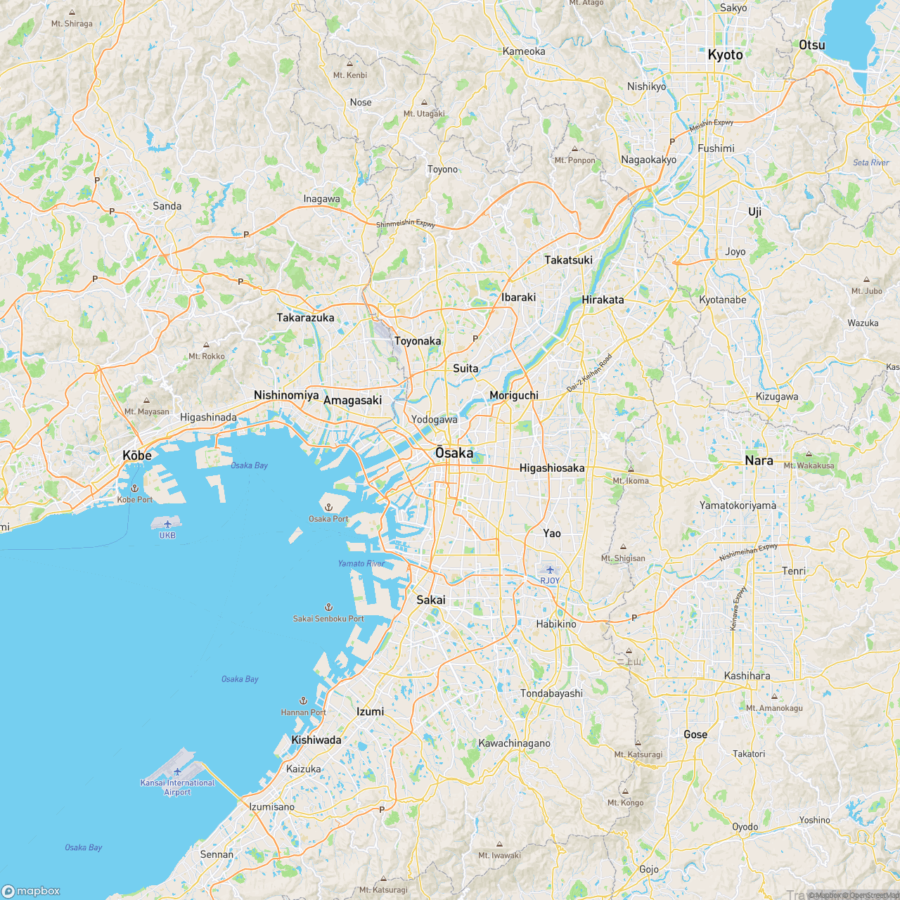 Osaka Japan Airports Map