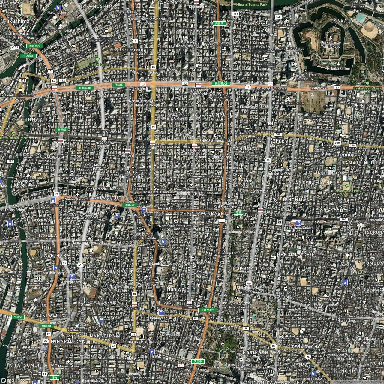 Osaka Restaurants Map