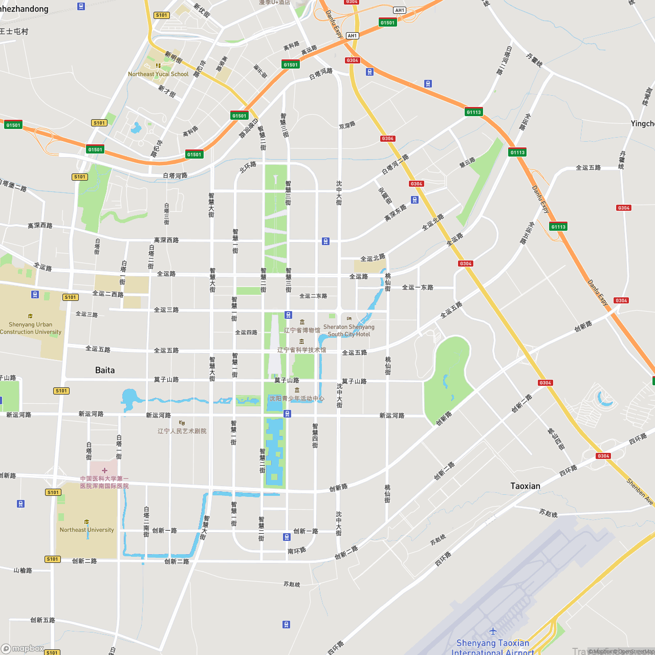 Shenyang China Streets Map