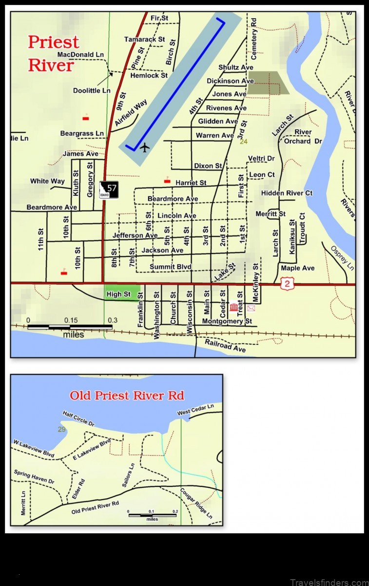 a detailed map of priest river idaho