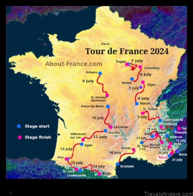 a tour of france through its maps