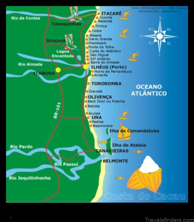 Map of Canavieiras Brazil