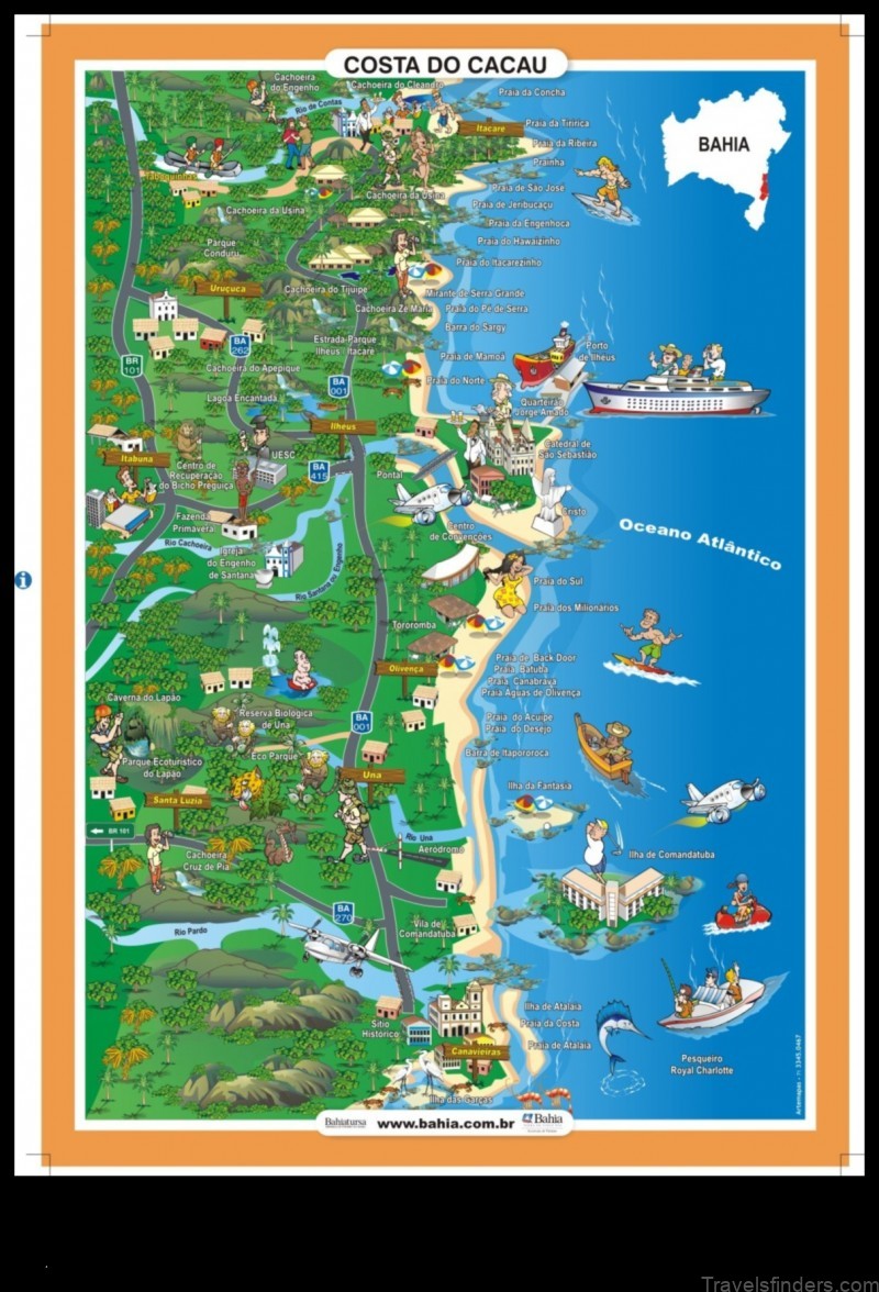 canavieiras map a guide to the town and its surroundings