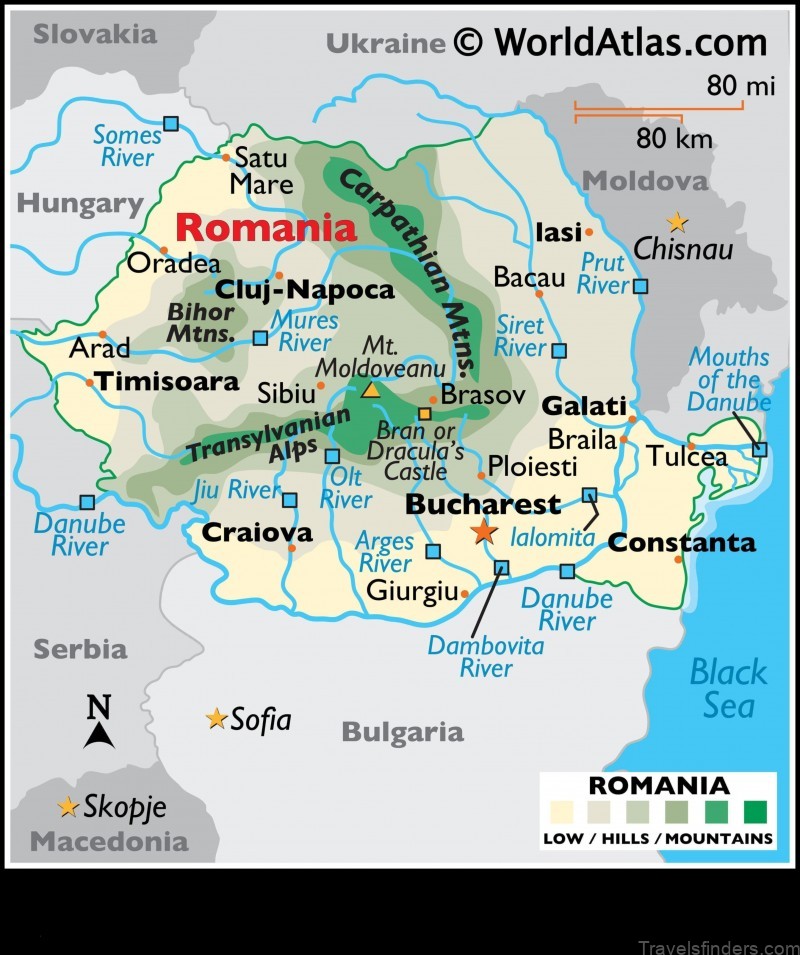 coroie ti romania a map of the town