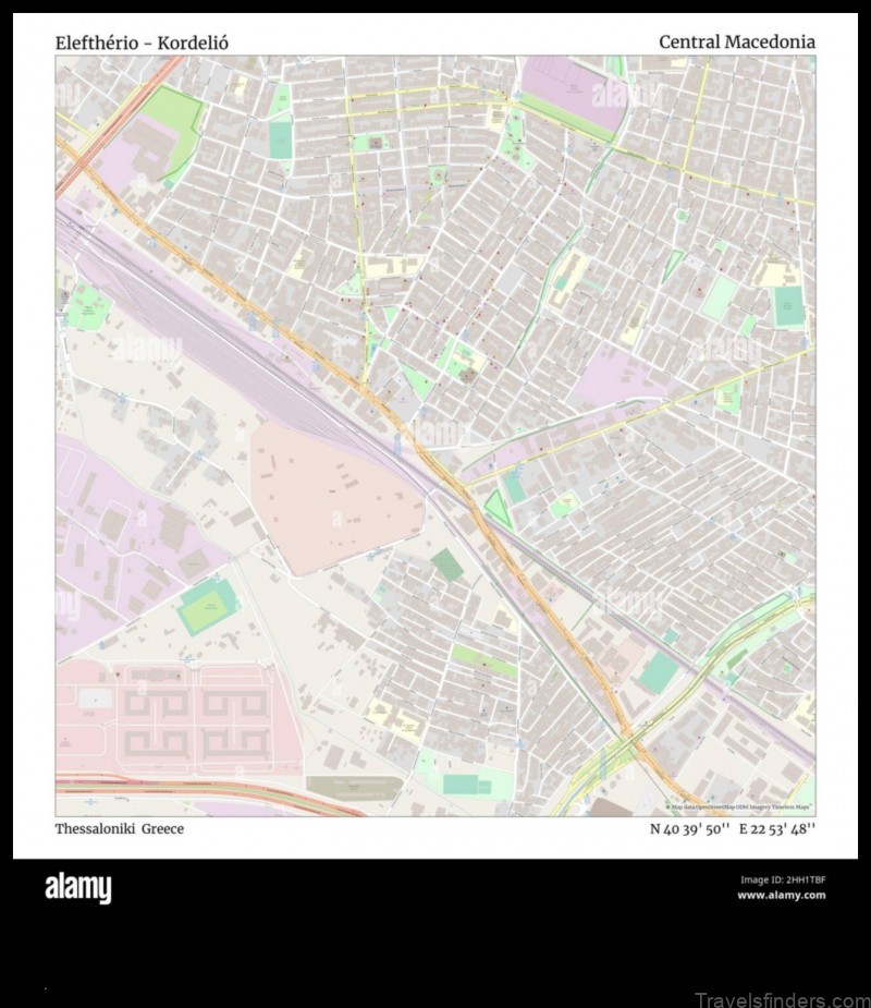 eleftherio kordelio greece a detailed map