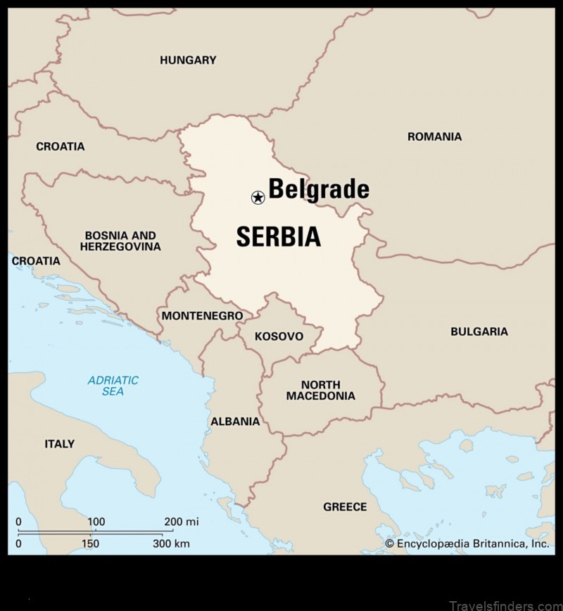 Map of Belgrade Serbia