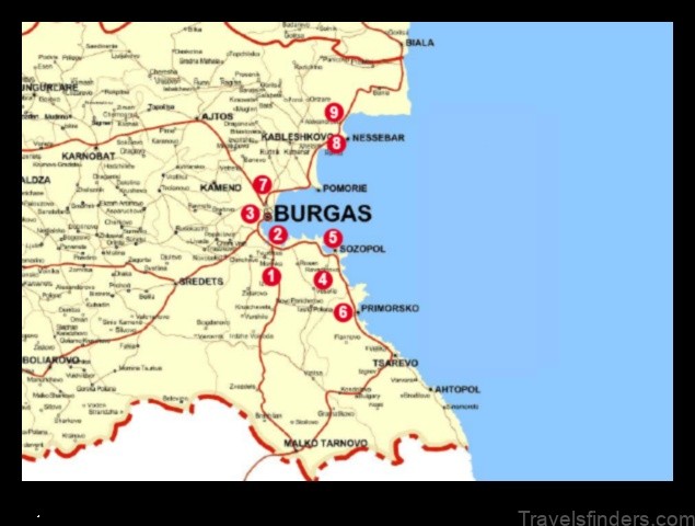 Map of Burgas Bulgaria