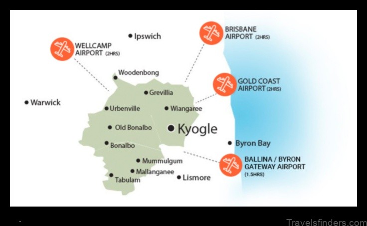 explore kyogle nsw with a map