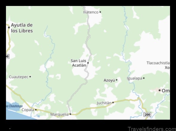 Map of San Luis Acatlán Mexico