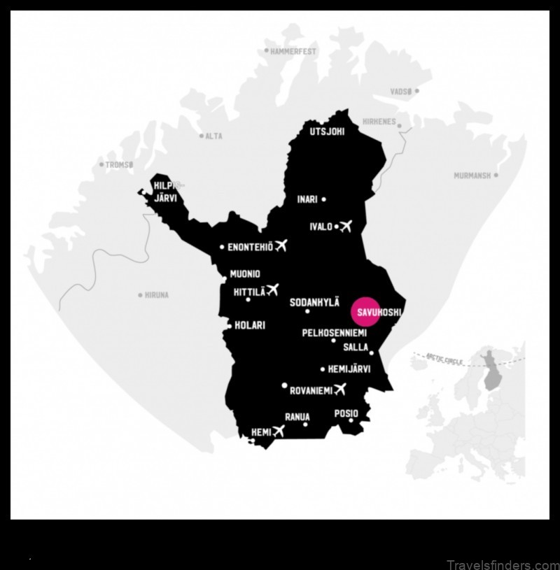 explore savukoski finland with a map