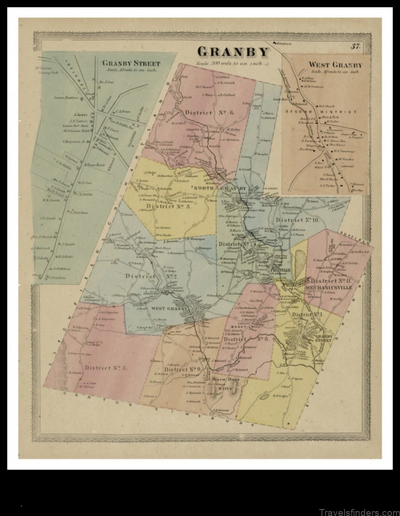 granby connecticut a detailed map