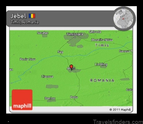 Map of Jebel Romania