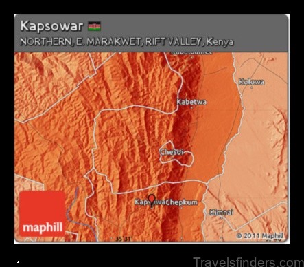 Map of Kapsowar Kenya