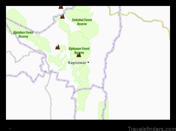 Map of Kapsowar Kenya