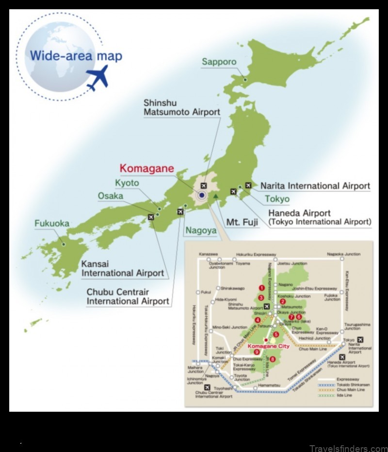 Map of Komagane Japan