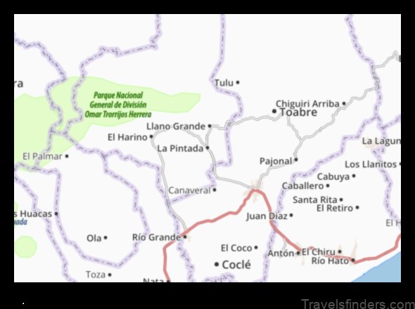 Map of La Pintada Panama
