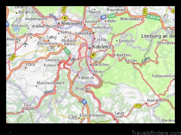 lahnstein map a guide to the city and its surroundings