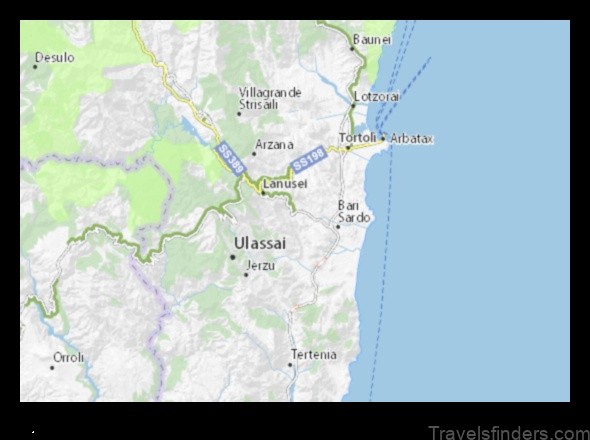 loceri italy a map of the town