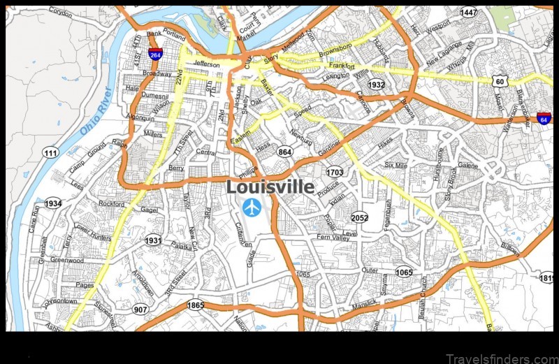 Map of Louisville United States