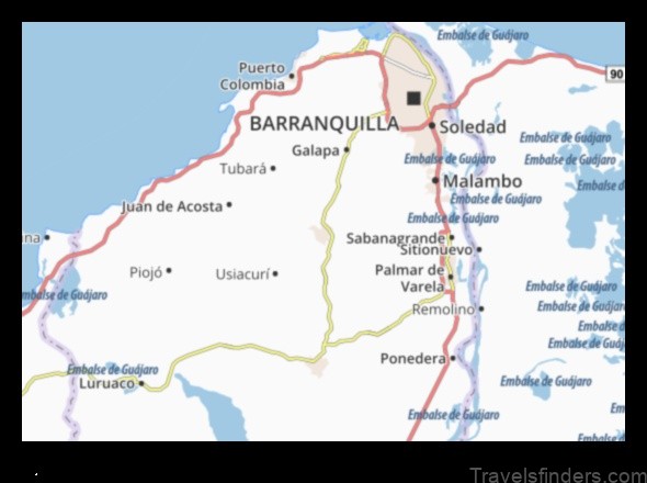 Map of Baranoa Colombia