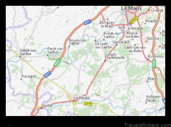 Map of Mézeray France