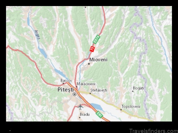 mioveni romania a detailed map