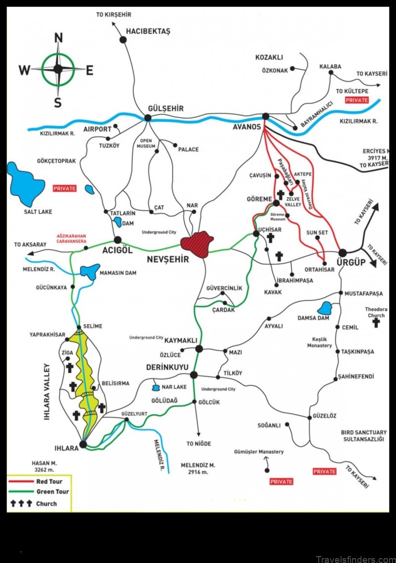nev ehir map a guide to the cappadocia region