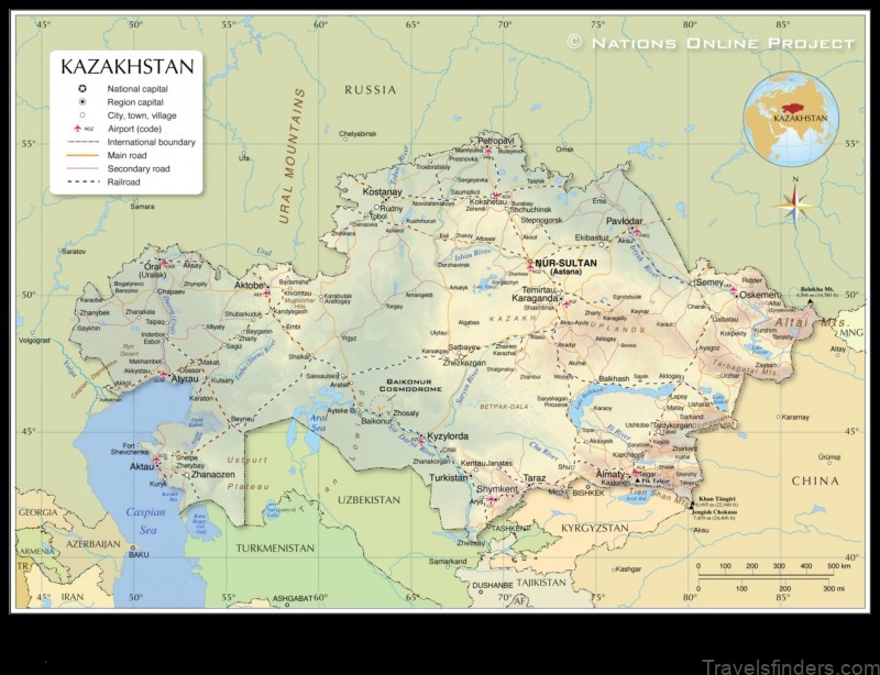 Map of Novoishimskoye Kazakhstan
