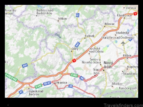 odry czech republic a detailed map